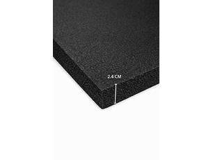 Lámina de Espuma Acústica Negra 24 mm, 1 m x 2 m (2m²)