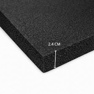 Lámina de Espuma Acústica Negra 24 mm, 1 m x 2 m (2m²)