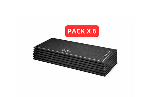 Lámina de Espuma Acústica Negra 30 mm, 1 m x 2 m (12m²) Pack x 6 Unidades