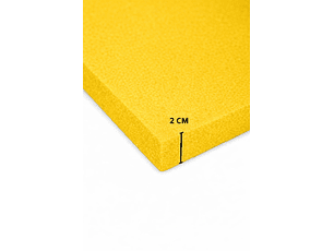 Lámina de Espuma Acústica Amarilla 20mm, 122cm x 61cm (4.47m²) Pack x 6 Unidades