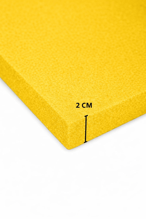 Lámina de Espuma Acústica Amarilla 20mm, 122cm x 61cm (4.47m²) Pack x 6 Unidades