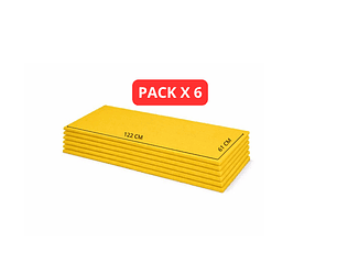 Lámina de Espuma Acústica Amarilla 20mm, 122cm x 61cm (4.47m²) Pack x 6 Unidades
