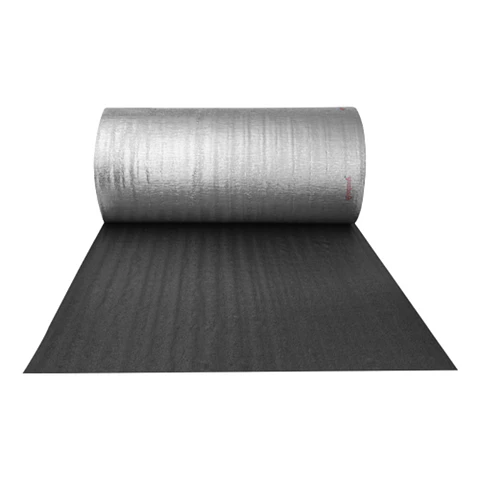 Rollo de Espuma Termo Acústica 5mm Negra con Metalizado ,1.15m x 50m (57,5m²)