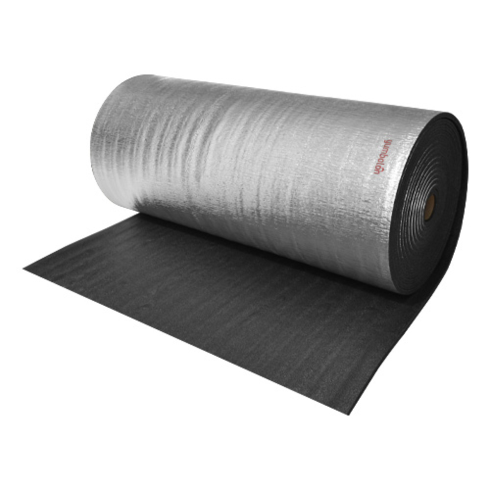 Rollo de Espuma Termo Acústica 10mm Negra con Metalizado ,1.15m x 25m (28,75m²) 5