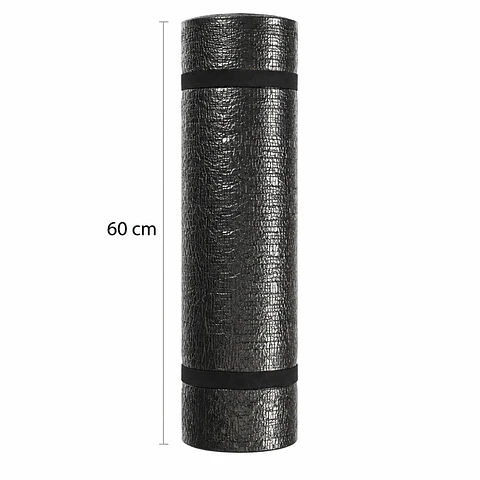 Colchoneta Multiusos  Negra Metalizado Negro 10mm ,180cm x 60cm