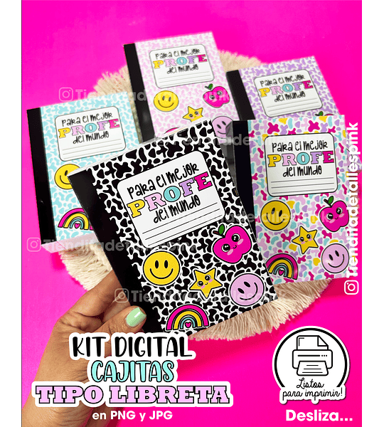 🍎📓KIT DIGITAL CAJITAS TIPO LIBRETA📓🍎