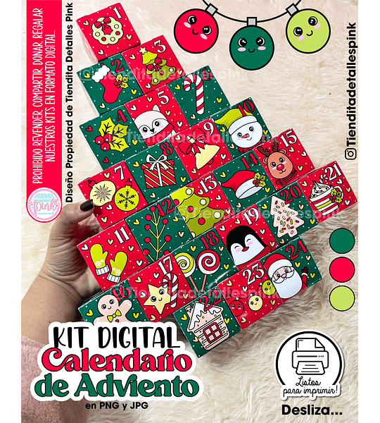 🎄KIT DIGITAL CALENDARIO DE ADVIENTO TRADICIONAL🎄