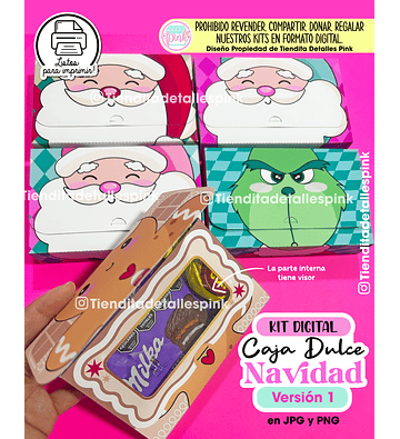 🎄 KIT DIGITAL "CAJA DULCE NAVIDAD VERSIÓN 1" 🎄