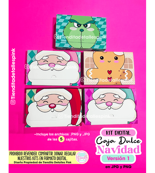 🎄 KIT DIGITAL "CAJA DULCE NAVIDAD VERSIÓN 1" 🎄