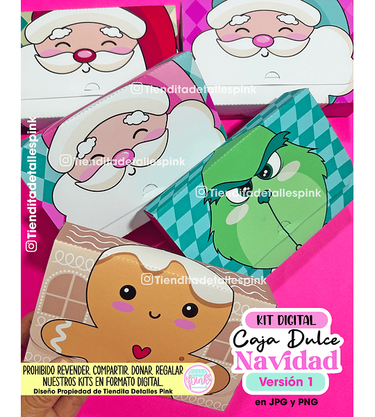 🎄 KIT DIGITAL "CAJA DULCE NAVIDAD VERSIÓN 1" 🎄