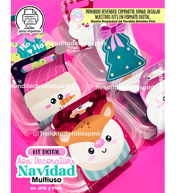🎄 KIT DIGITAL “ASA DECORATIVA NAVIDAD MULTIUSO” 🎄