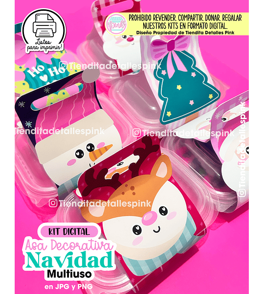 🎄 KIT DIGITAL “ASA DECORATIVA NAVIDAD MULTIUSO” 🎄