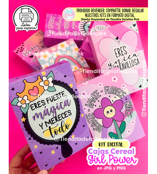 ⚡💄KIT DIGITAL "CAJAS CEREAL GIRL POWER"💄⚡