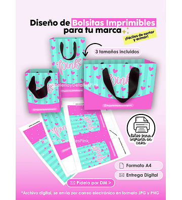 Bolsitas Imprimibles para tu Marca (Leer descripción antes de comprar)
