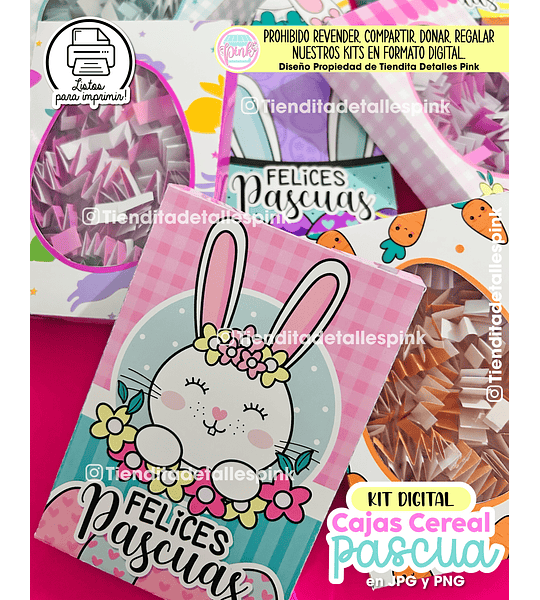 🐰✨ KIT DIGITAL “CAJAS CEREAL PASCUA” ✨🥕