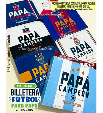 ⚽ KIT DIGITAL "BILLETERA FÚTBOL PARA PAPÁ" ⚽