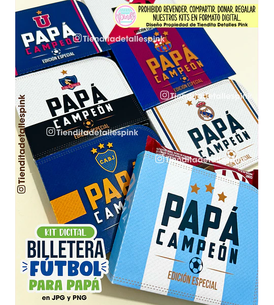 ⚽ KIT DIGITAL "BILLETERA FÚTBOL PARA PAPÁ" ⚽
