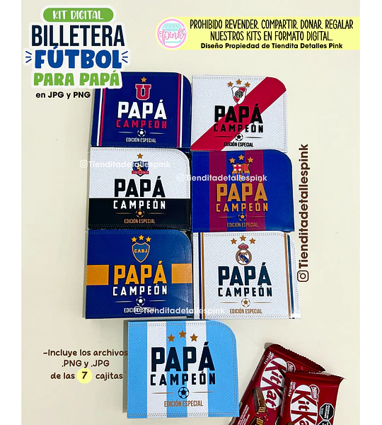 ⚽ KIT DIGITAL "BILLETERA FÚTBOL PARA PAPÁ" ⚽