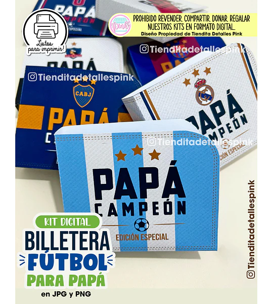 ⚽ KIT DIGITAL "BILLETERA FÚTBOL PARA PAPÁ" ⚽