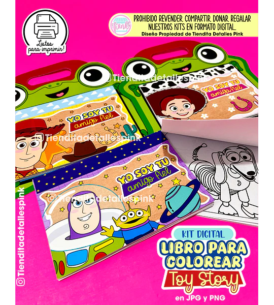 🌈KIT DIGITAL "LIBRO PARA COLOREAR TOY STORY"🌈