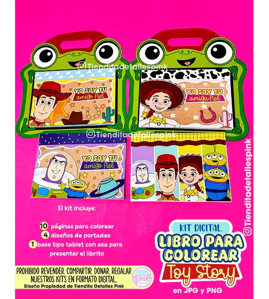 🌈KIT DIGITAL "LIBRO PARA COLOREAR TOY STORY"🌈