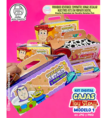 KIT DIGITAL "CAJAS TOY STORY - MODELO 1"