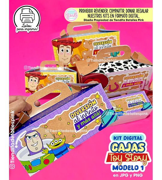 KIT DIGITAL "CAJAS TOY STORY - MODELO 1"