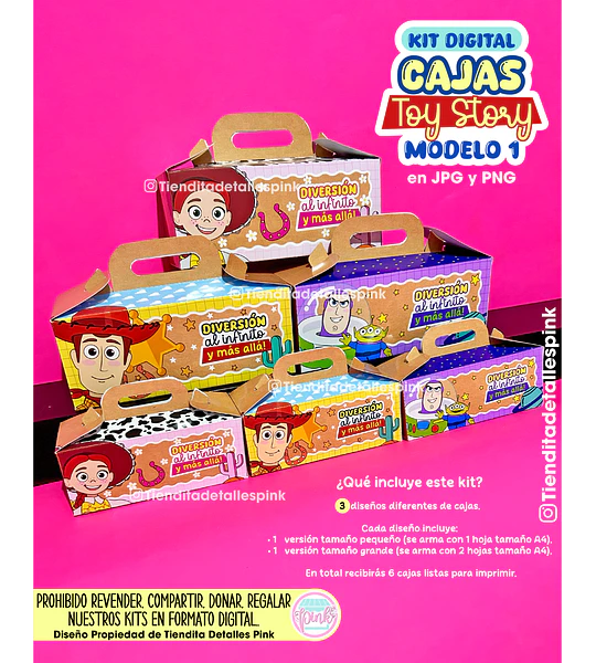 KIT DIGITAL "CAJAS TOY STORY - MODELO 1"