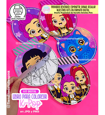 KIT DIGITAL "LIBRO PARA COLOREAR K-POP"
