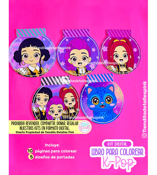 KIT DIGITAL "LIBRO PARA COLOREAR K-POP"