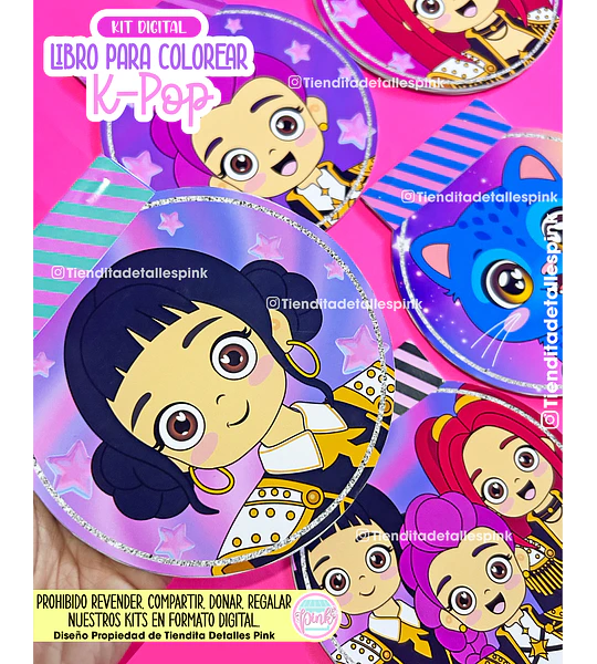 KIT DIGITAL "LIBRO PARA COLOREAR K-POP"