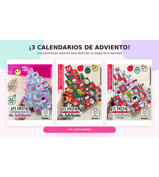 🎄 KIT DIGITAL PROMOCIÓN: 3 CALENDARIOS DE ADVIENTO 🎄