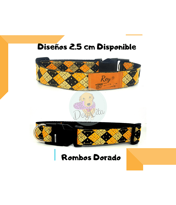 Rombos Dorado 2.5 cm 