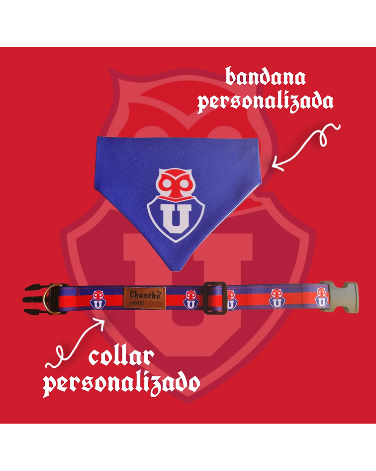 Pack Bandana Universidad de chile azul 