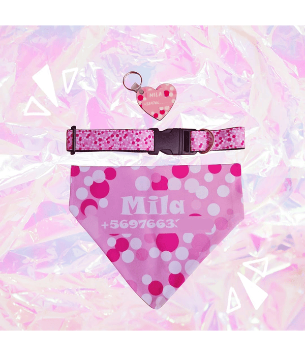 Pack Bandana Puntos rosa