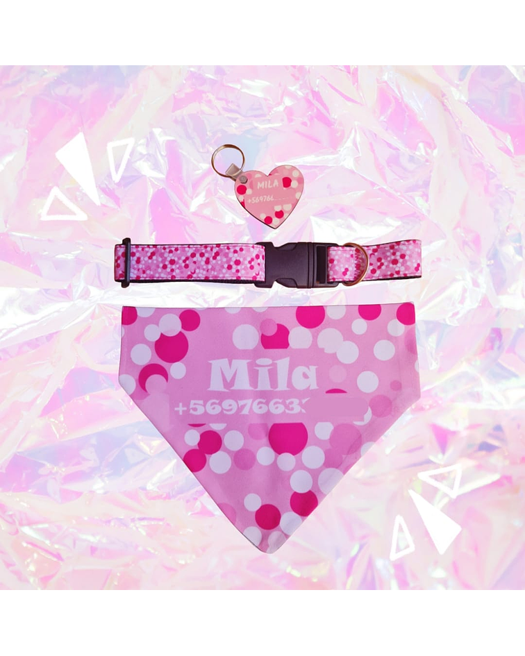 Pack Bandana Puntos rosa