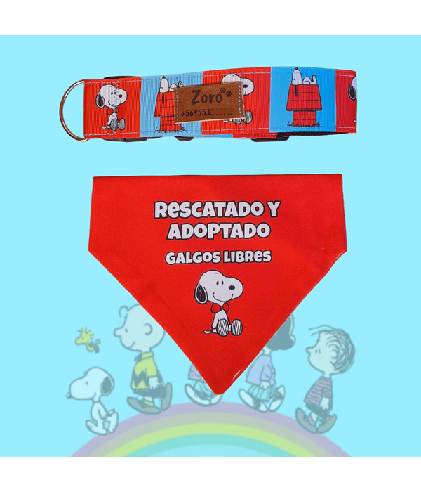 Pack Bandana Snoppy rojo