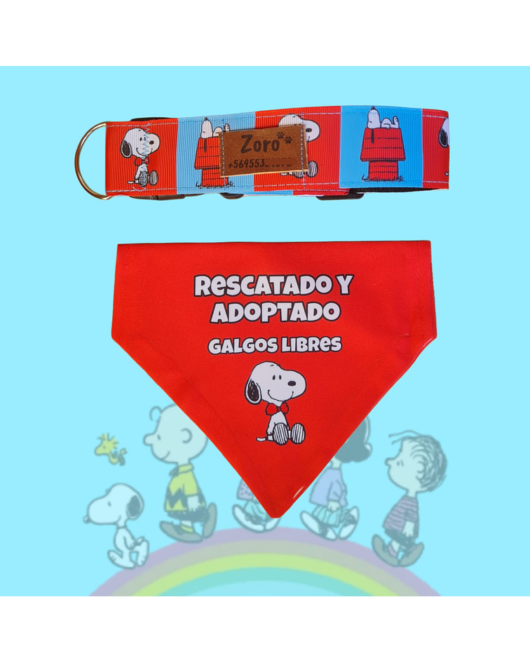 Pack Bandana Snoppy rojo