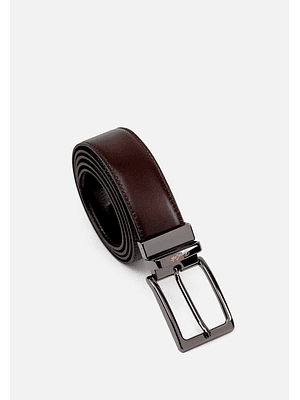 CORREA REVERSIBLE DE CUERO LISO