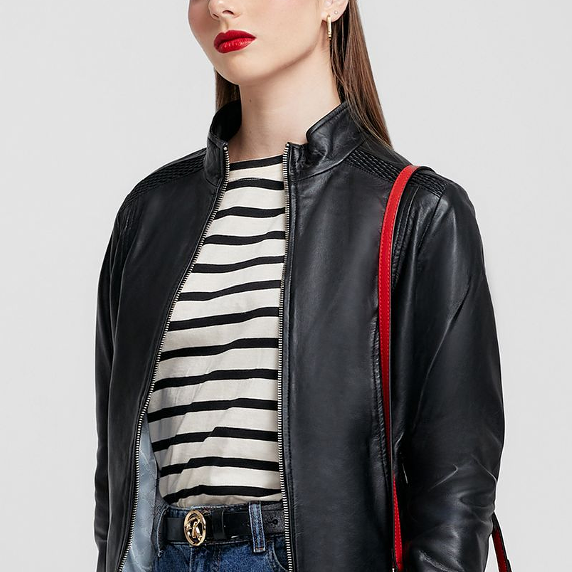 CASACA DE CUERO CON DIFERENTES TEXTURAS 1