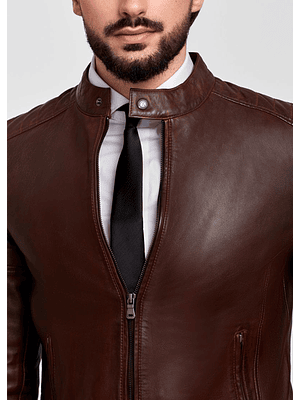 CASACA DE CUERO ESTILO MOTERA