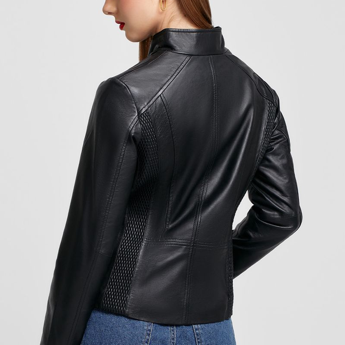 CASACA DE CUERO CON DIFERENTES TEXTURAS 3