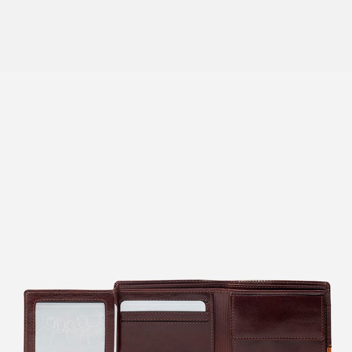 BILLETERA DE DOS CUERPOS EN CUERO ITALIANO Y DETALLES EN CONTRASTE 3