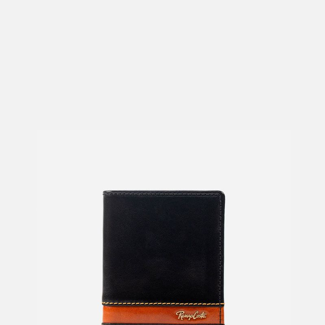 BILLETERA DE ESTILO CASUAL EN CUERO ITALIANO Y DETALLES EN CONTRASTE 1