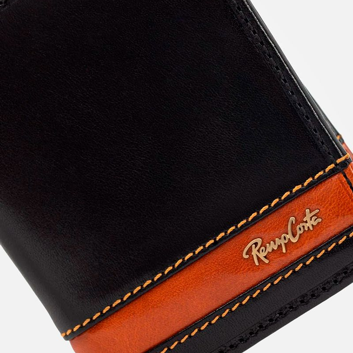 BILLETERA DE ESTILO CASUAL EN CUERO ITALIANO Y DETALLES EN CONTRASTE 5