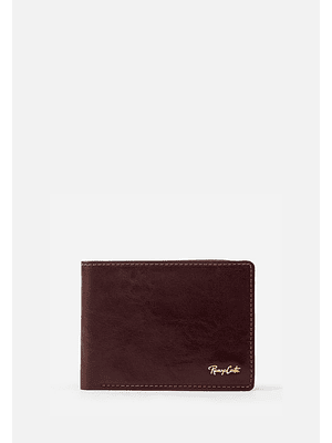 BILLETERA DE ESTILO CLÁSICO EN CUERO ITALIANO