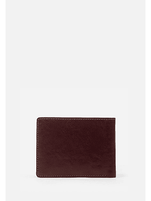 BILLETERA DE ESTILO CLÁSICO EN CUERO ITALIANO