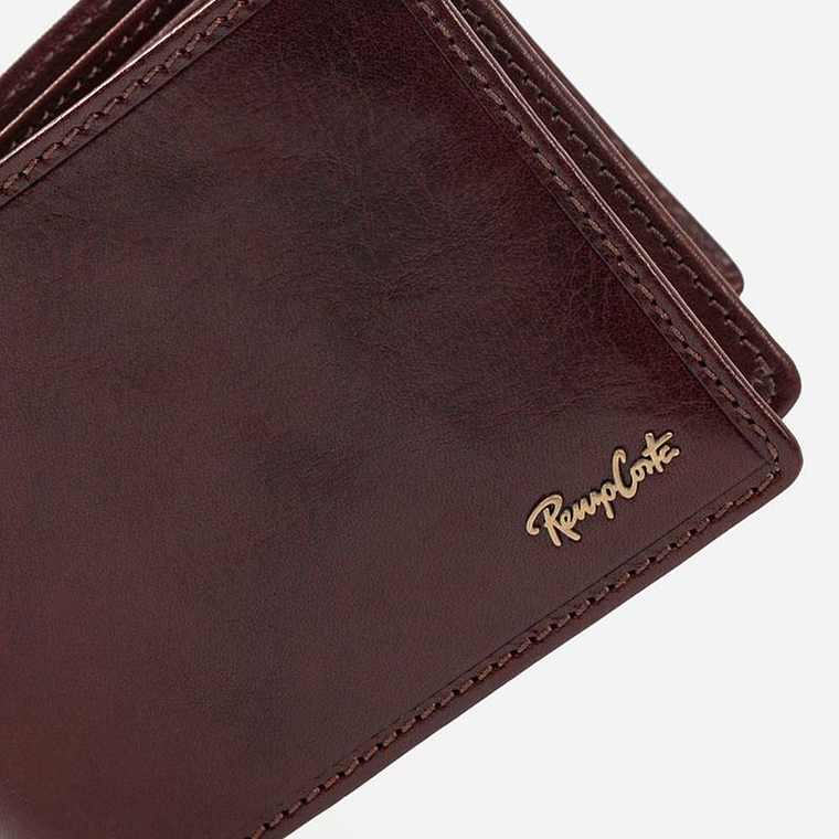 BILLETERA DE ESTILO CLÁSICO EN CUERO ITALIANO 5