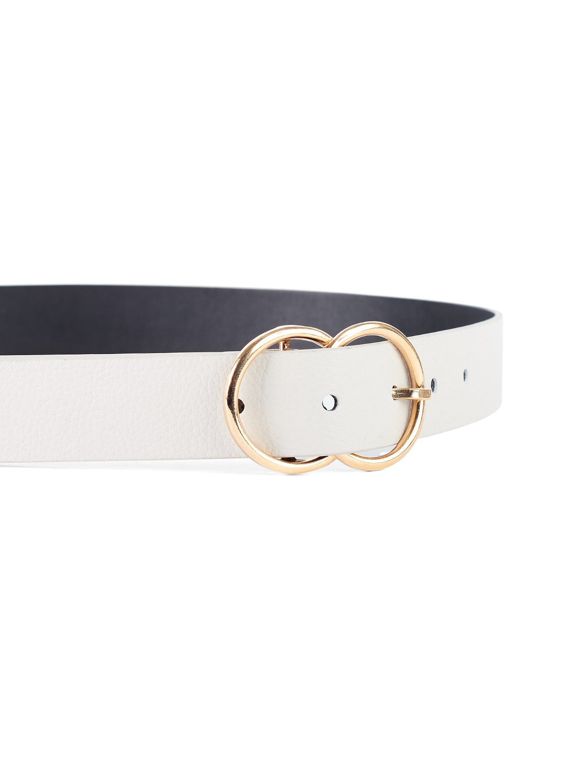 CINTURÓN ENDLESS - BLANCO OFF/DORADO 2