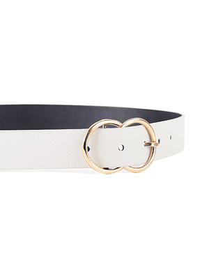 CINTURÓN ENDLESS - BLANCO OFF/DORADO